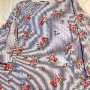 3X Liz Claiborne floral and striped top